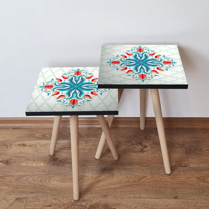 Hanah Home Mesas Nido Multicolor (2 Piezas) Hanah Home Mesas Nido Multicolor (2 Piezas)